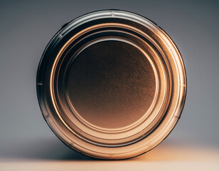 Abstract Brushed Metal Surface with Golden Light