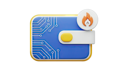 Digital Wallet Burning: Cryptocurrency Risk Concept
