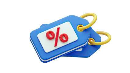 Discount Tags with Percentage Symbol - Sale Concept