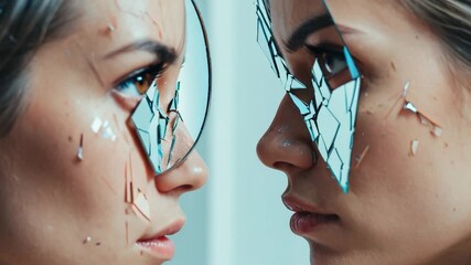 Video Two women with broken or damaged eyeglasses, possibly humorous or ironic situation