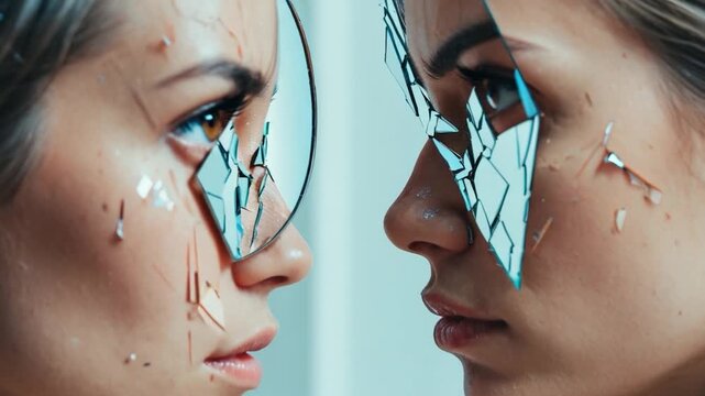 Video Two women with broken or damaged eyeglasses, possibly humorous or ironic situation