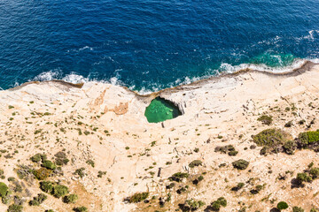 Giola lagoon in Thassos, Greece