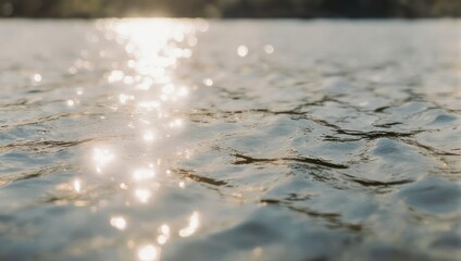 Sparkling water surface reflecting sunlight, creating a beautiful shimmer.