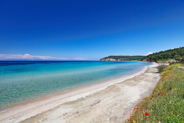 Chelona beach in Chalkidiki, Greece