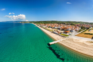 The Ierissos beach in Chalkidiki, Greece