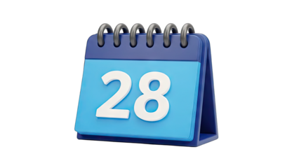 Calendar Showing the 28th Day of the Month
