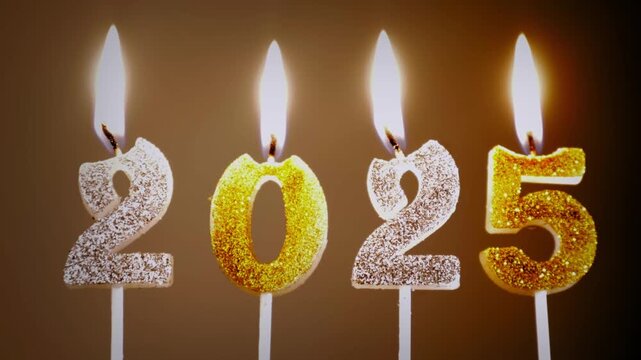 Melting 2025 Gold and Silver Candles Stop Motion for Year End Transition Videos