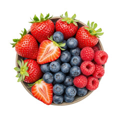 Obraz premium Fresh Berries In Bowl Top View