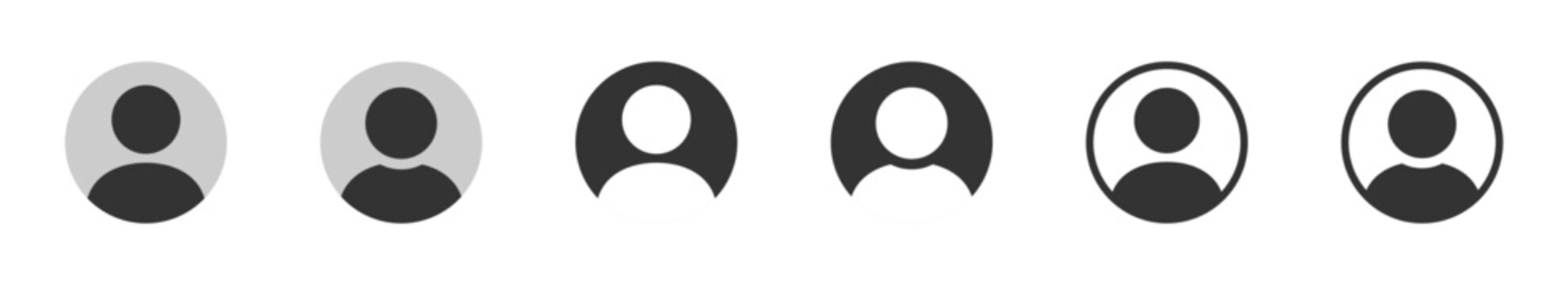Profile icons. Avatar vector icons. People flat style vector signs