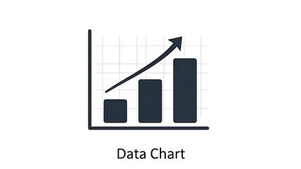 Growing Bar Chart with Upward Arrow Indicating Success.