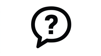 question mark symbol in speech bubble icon