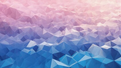 Abstract Geometric Landscape with Blue and Pink Hues.