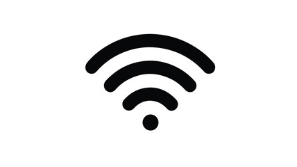 Wifi signal icon on transparent background