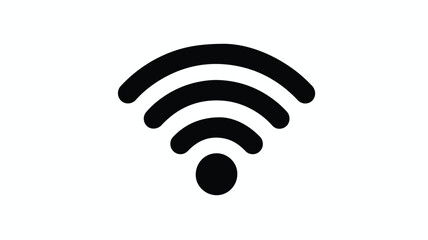 wifi signal icon on white background