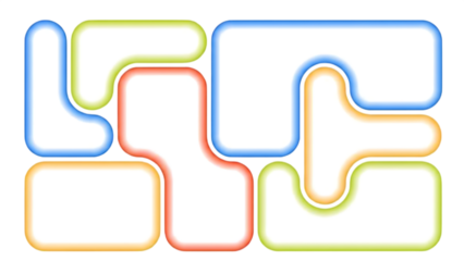 Abstract colorful rounded shapes forming a unique design on transparent background