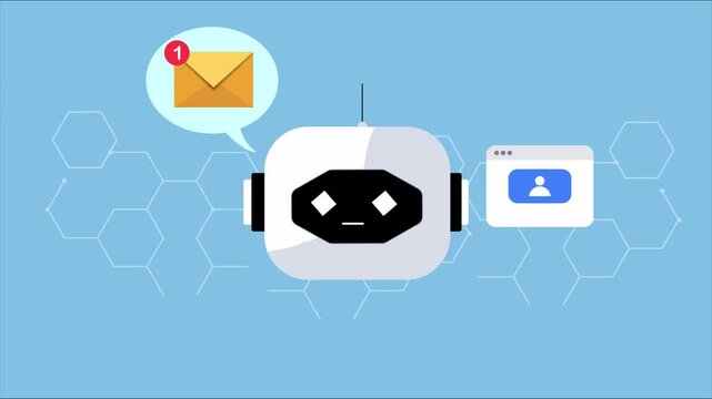 Speaking AI systems handle email notifications, condense messages, and automatically respond animation video