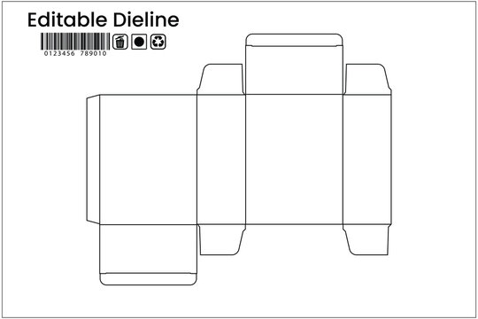 Packaging Dieline Template Vector Design.
