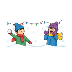 Happy Kids Winter Fun