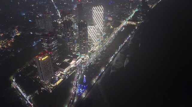 Christmas Season Aerial View of Colombo City Sri Lanka