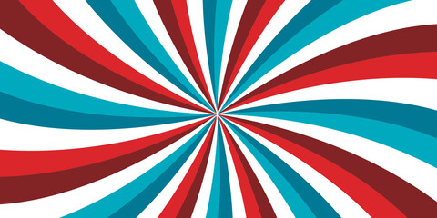 red and blue sunburst abstract background