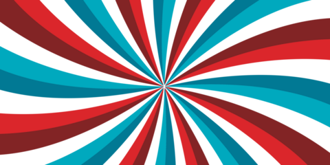 red and blue sunburst abstract background