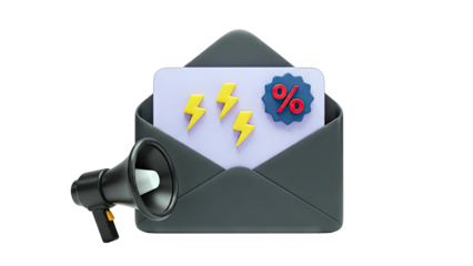 Email Marketing Announcement with Discount and Lightning