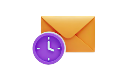 Email Time: Clock and Envelope Concept