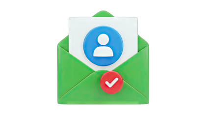 Email Confirmation with User Icon and Checkmark