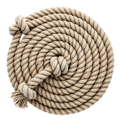 Coiled Rope Knot Isolated Black Background