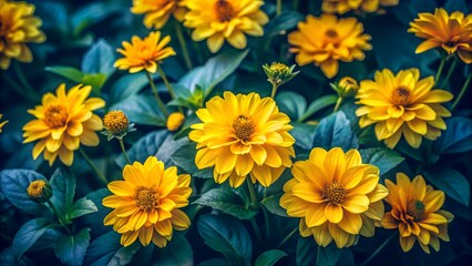 yellow chrysanthemum flowers