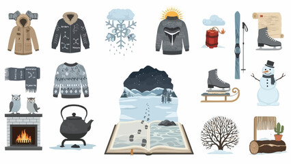Winter Clothing and Accessories Collection for Cold Weather Adventures. © Meja