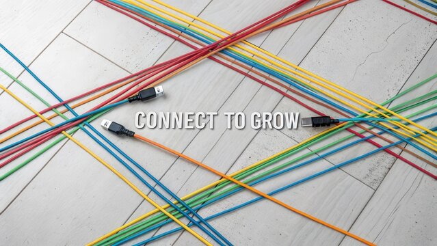 Abstract illustration of data streams and network connections - Powered by Adobe