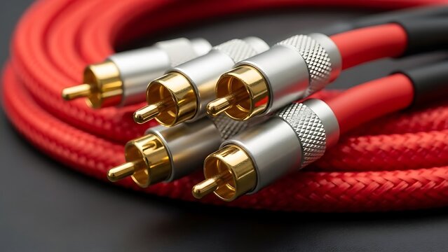 High quality audio cables with gold plated connectors