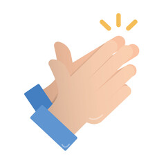Flat design clapping icon. Vector.