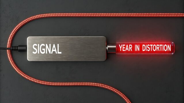 Glowing Red Cable Displaying Signal and Data Information - Powered by Adobe