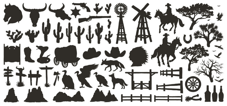 Cowboys and desert silhouettes