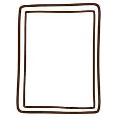 Minimalist tablet outline illustration simple tech design digital device concept flat style icon vector illustration for web design