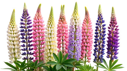 Vibrant lupine flowers in full bloom