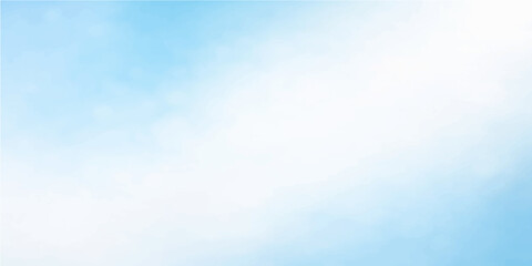 Fototapeta premium A beautiful blue sky background with fluffy white clouds creates a bright and clear summer cloudscape over an abstract sunny landscape on a beautiful day in nature