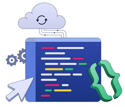 Programming using version control in cloud