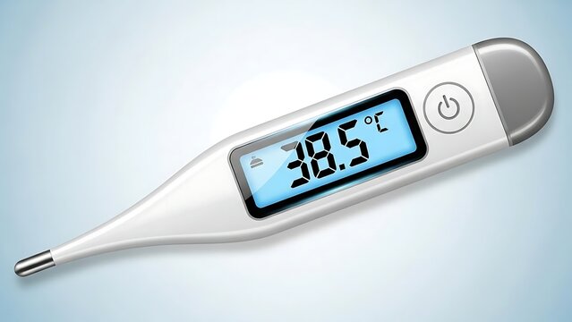 Digital thermometer with temperature reading.