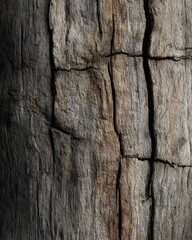 Close-Up of Cracked Wooden Texture