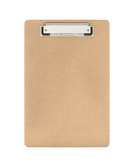 Blank clipboard on white background. Isolated 3D illustration