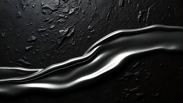 debater. A smooth stream of liquid metal flowing across a dark, rough surface. safety posters, maintenance manuals, designed for industrial assembly lines and welding operations, supports safety.