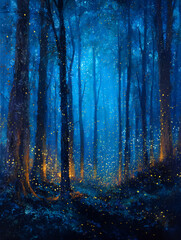Enchanted Forest at Night