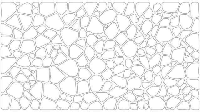 Simple Pebble Mosaic Stone Pavement Pattern Vector Illustration
