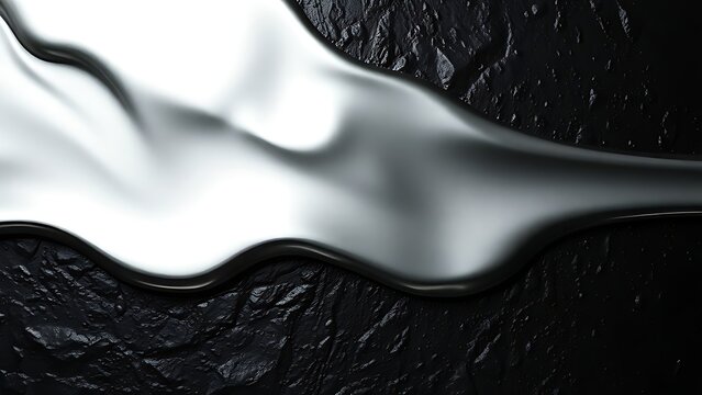 debater. A smooth stream of liquid metal flowing across a dark, rough surface. safety posters, maintenance manuals, designed for industrial assembly lines and welding operations, supports safety.