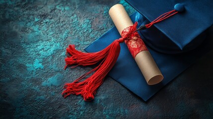 Celebrating Academic Achievement with a Graduation Cap and Diploma