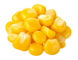 “Raw Corn Seeds, Yellow Kernel PNG Isolated” 