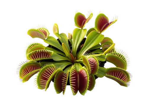 Vibrant venus flytrap plant